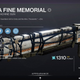 A screenshot of the Fine Memorial machine gun's stat page.